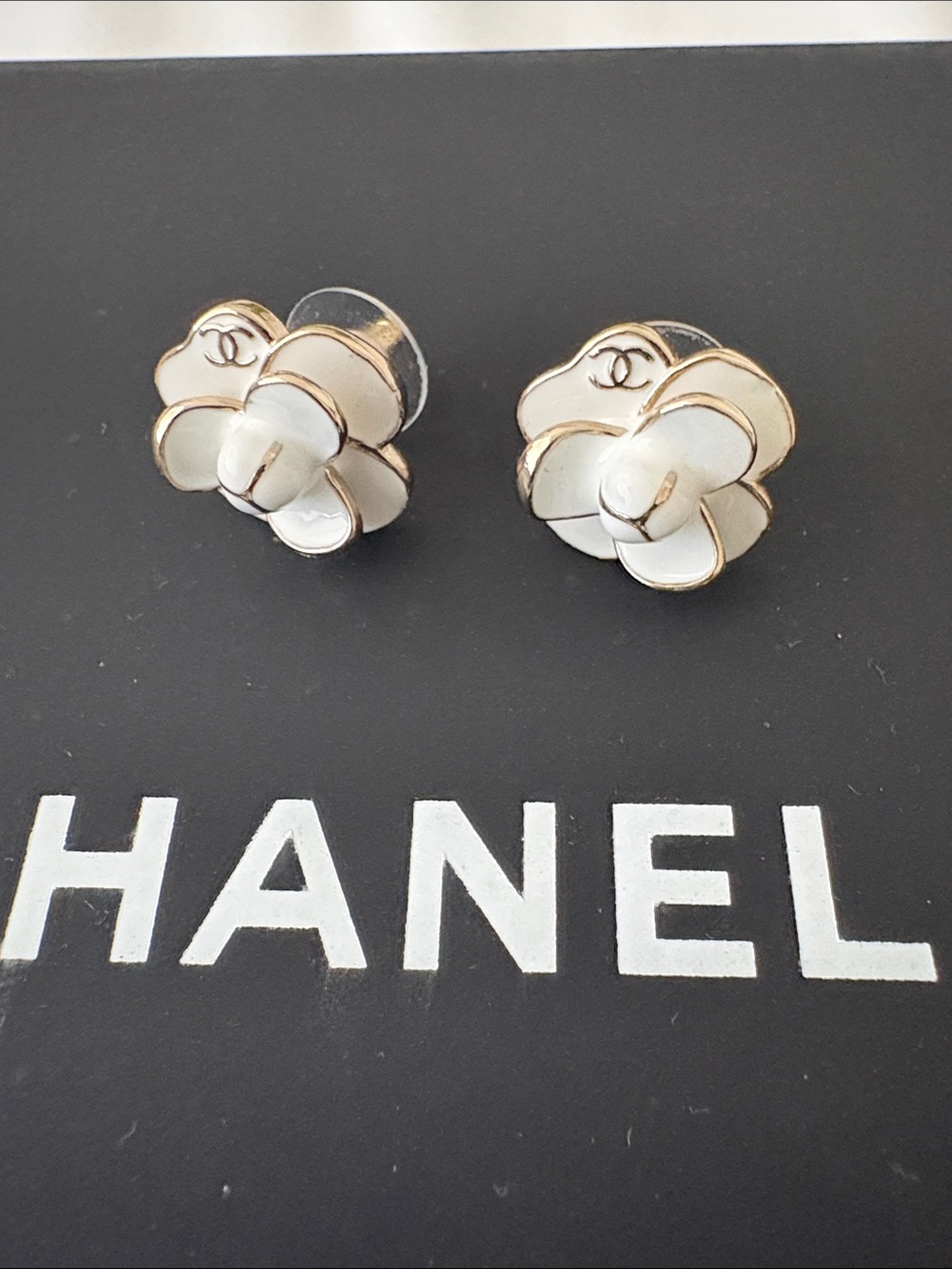 Chanel flower earrings